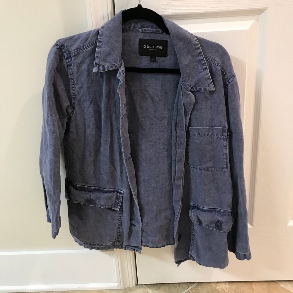 BLUE OBEY JACKET
